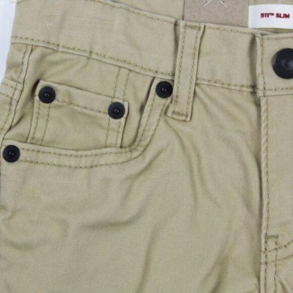 Levi's 511Sueded Shorts Boy Cement Size 5 - Picture 3 of 8